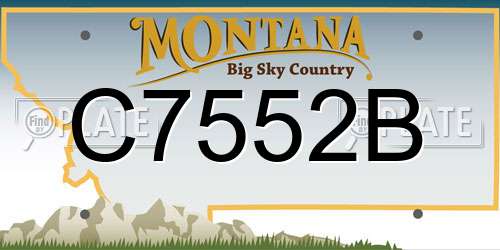 C7552B Montana License Plate