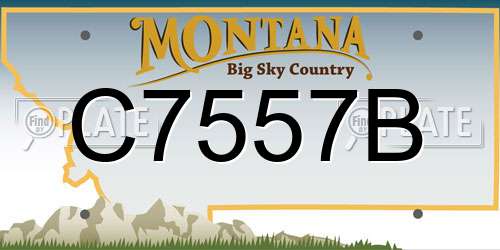C7557B Montana License Plate