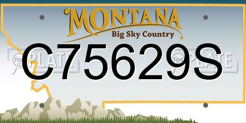 C75629S Montana License Plate