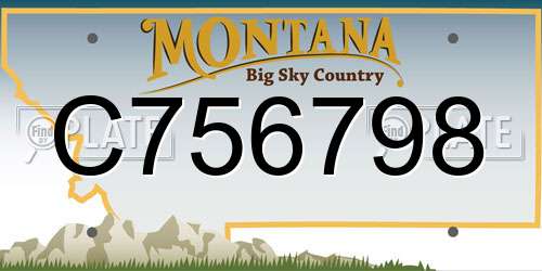 C756798 Montana License Plate