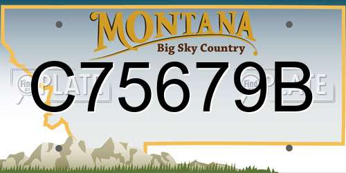 C75679B Montana License Plate