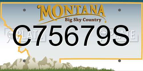 C75679S Montana License Plate
