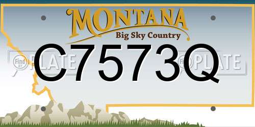 C7573Q Montana License Plate