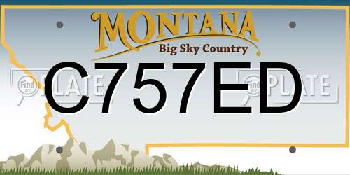 C757ED Montana License Plate