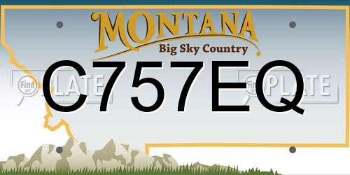 C757EQ Montana License Plate