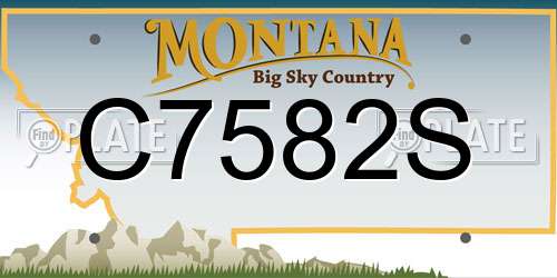 C7582S Montana License Plate