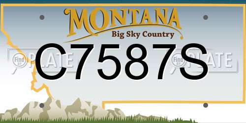 C7587S Montana License Plate