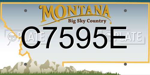 C7595E Montana License Plate