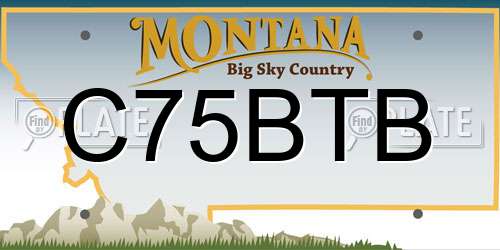 C75BTB Montana License Plate