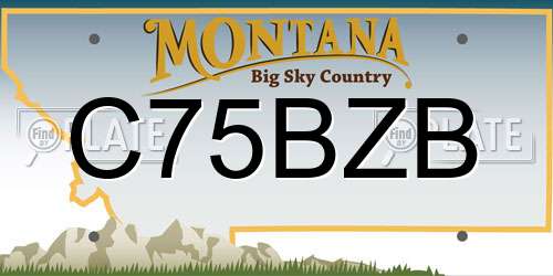 C75BZB Montana License Plate