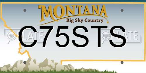 C75STS Montana License Plate