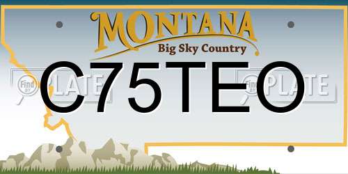 C75TEO Montana License Plate