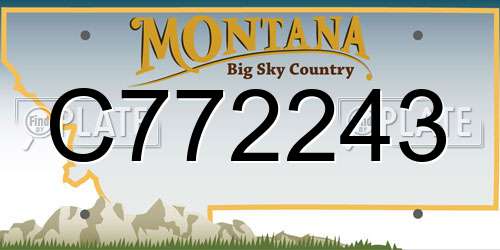C772243 Montana License Plate