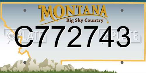 C772743 Montana License Plate