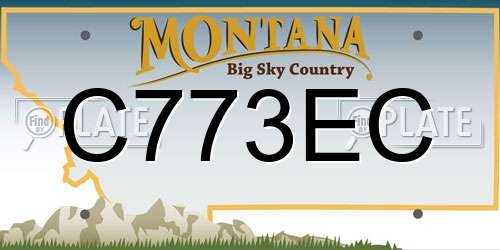 C773EC Montana License Plate