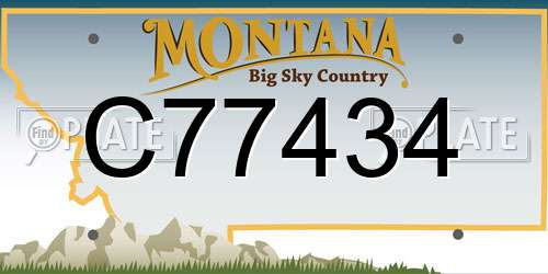 C77434 Montana License Plate