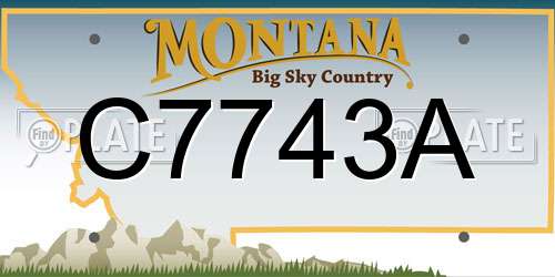 C7743A Montana License Plate