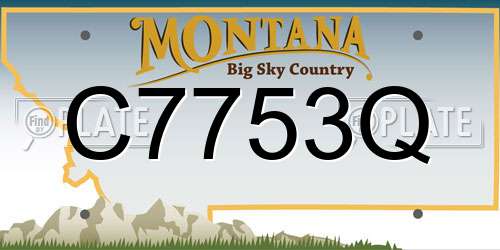 C7753Q Montana License Plate