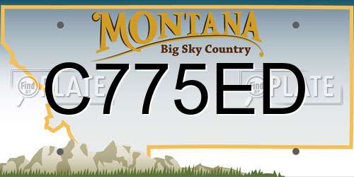 C775ED Montana License Plate