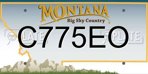 C775EO Montana License Plate