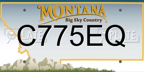 C775EQ Montana License Plate