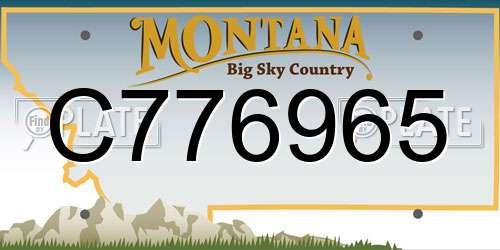 C776965 Montana License Plate