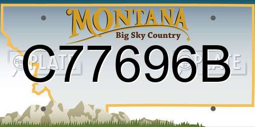 C77696B Montana License Plate