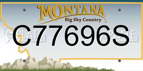 C77696S Montana License Plate