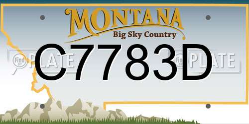 C7783D Montana License Plate