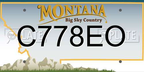 C778EO Montana License Plate