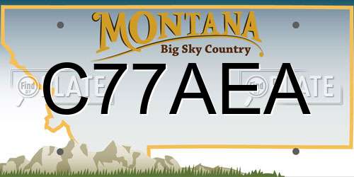 C77AEA Montana License Plate
