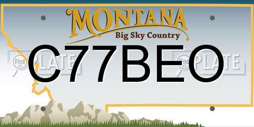 C77BEO Montana License Plate