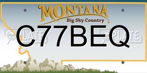 C77BEQ Montana License Plate