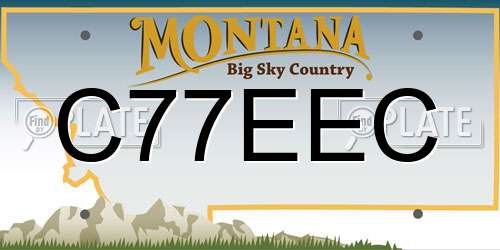 C77EEC Montana License Plate