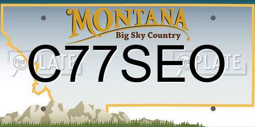 C77SEO Montana License Plate