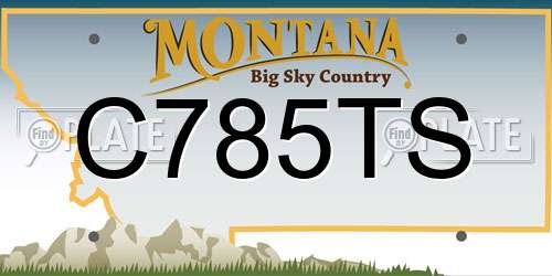 C785TS Montana License Plate
