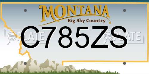 C785ZS Montana License Plate