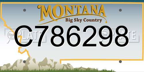 C786298 Montana License Plate