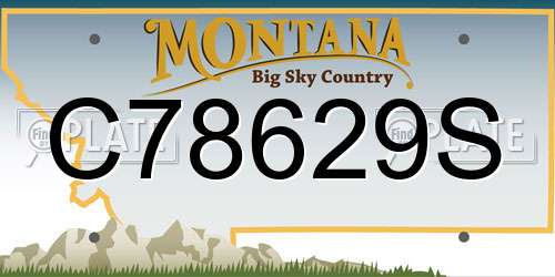 C78629S Montana License Plate