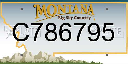 C786795 Montana License Plate