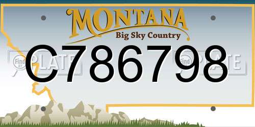 C786798 Montana License Plate