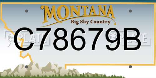 C78679B Montana License Plate