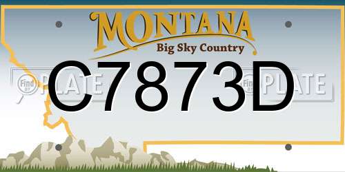 C7873D Montana License Plate