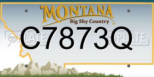 C7873Q Montana License Plate