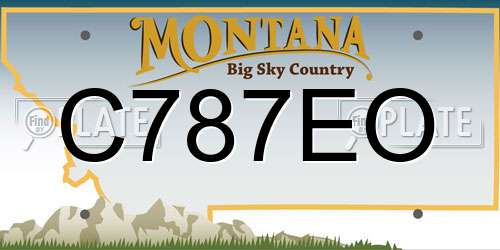 C787EO Montana License Plate