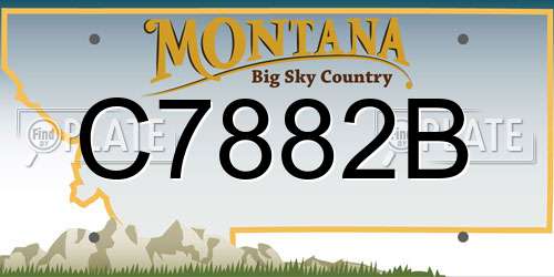 C7882B Montana License Plate