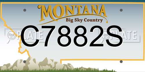 C7882S Montana License Plate