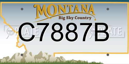 C7887B Montana License Plate