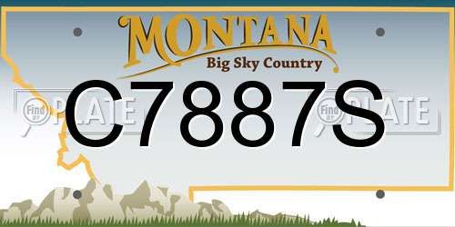C7887S Montana License Plate
