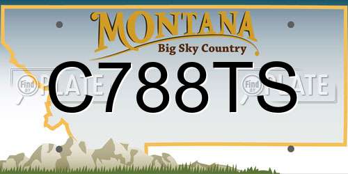 C788TS Montana License Plate